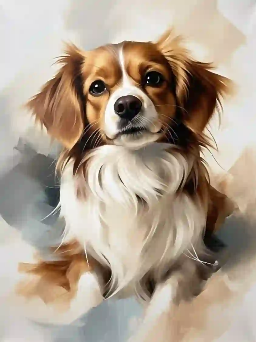 Custom watercolor dog portrait