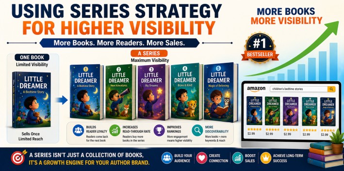 Create and promote a book series on Amazon to increase visibility and boost book sales