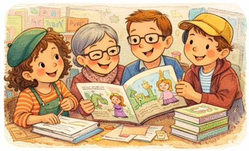 Children book creation process from writing to illustration and publishing