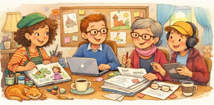 Children Book Self Publishing Steps Illustration