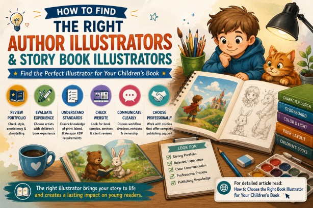 How to hire a professional book illustrator for children's books and self publishing projects