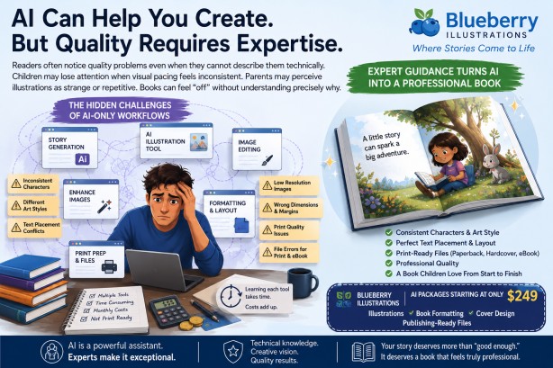 How to publish children's story books using AI tools without losing quality