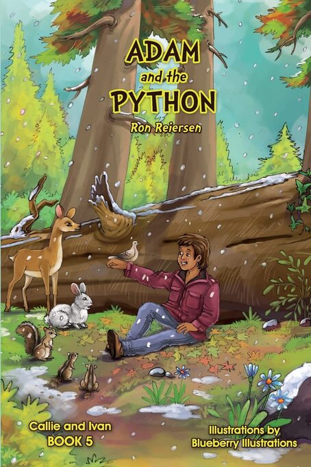 Adam and the Python illustrated by Blueberry Illustrations